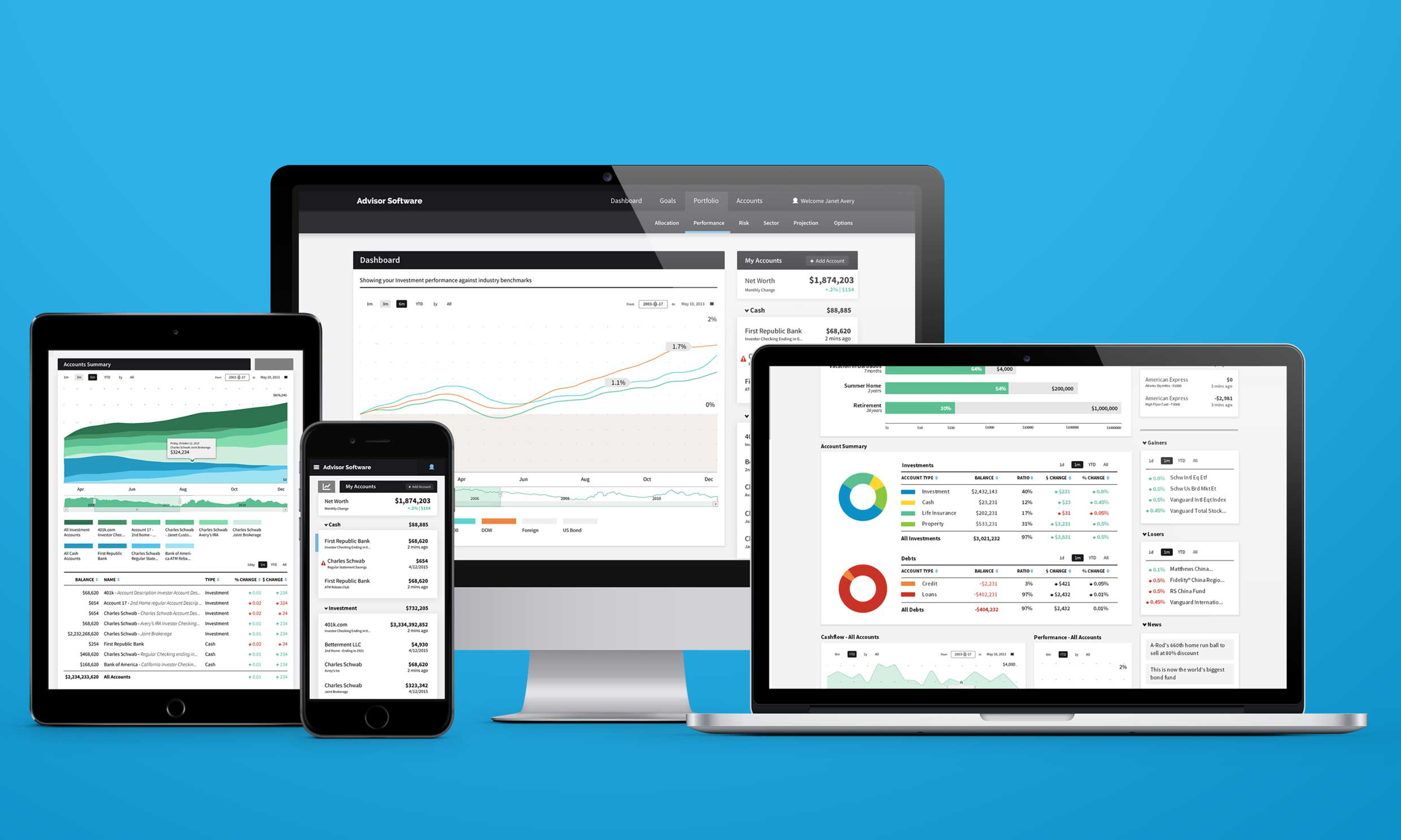 Hero image for the Advisor Software design system.