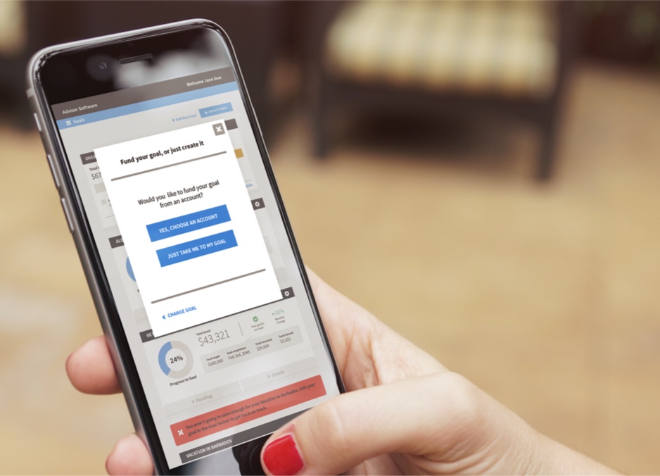 Mobile design views of the financial application.