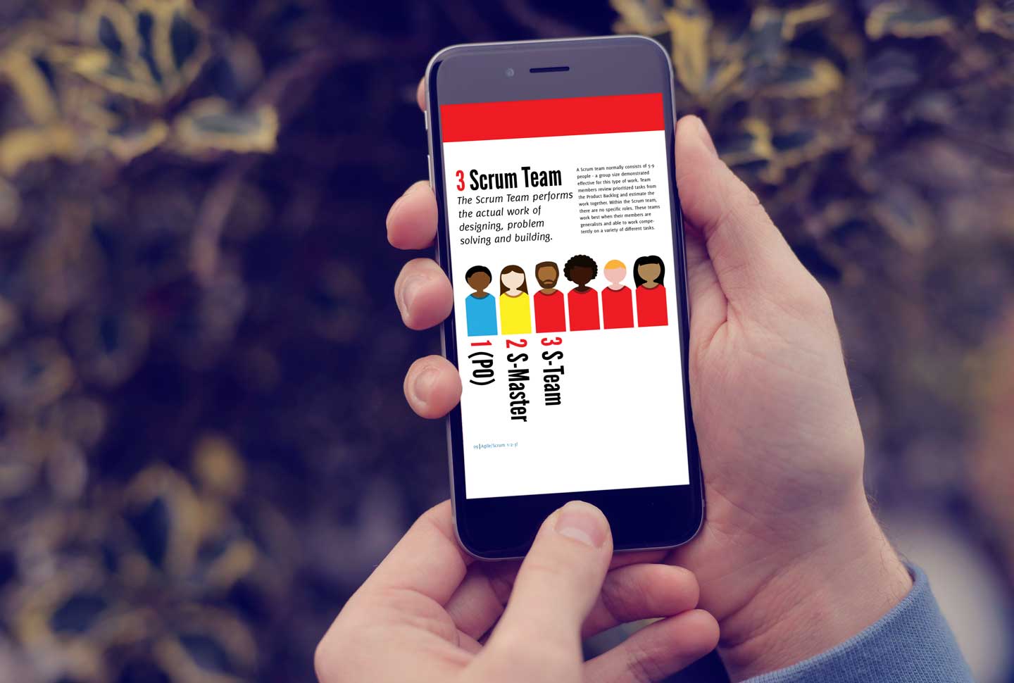 Close-up of the guide displayed on a smartphone.