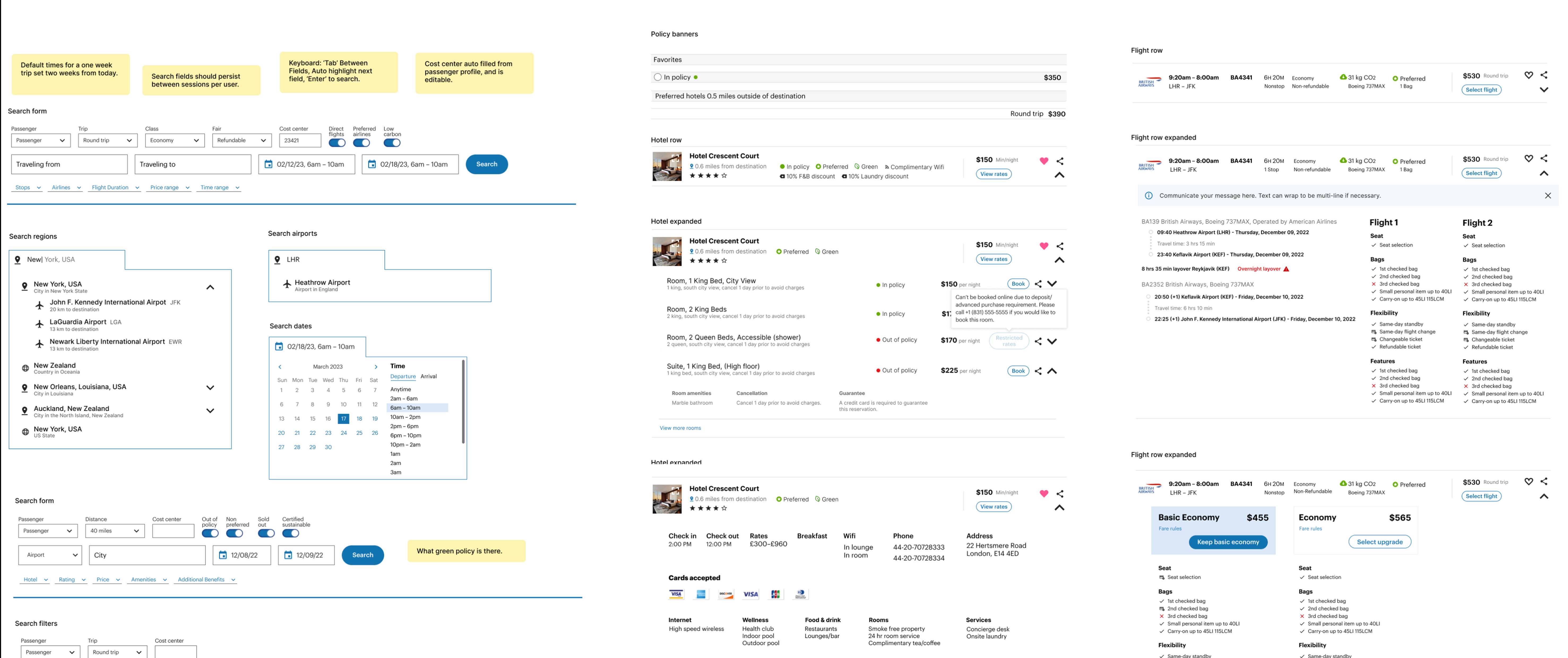 Components libraries help lead development effort. This one from the Morgan Stanley travel application MyBooking resulted in a quote from the development team that was 20% less then the initial pass. This is how good design helps save time and money.