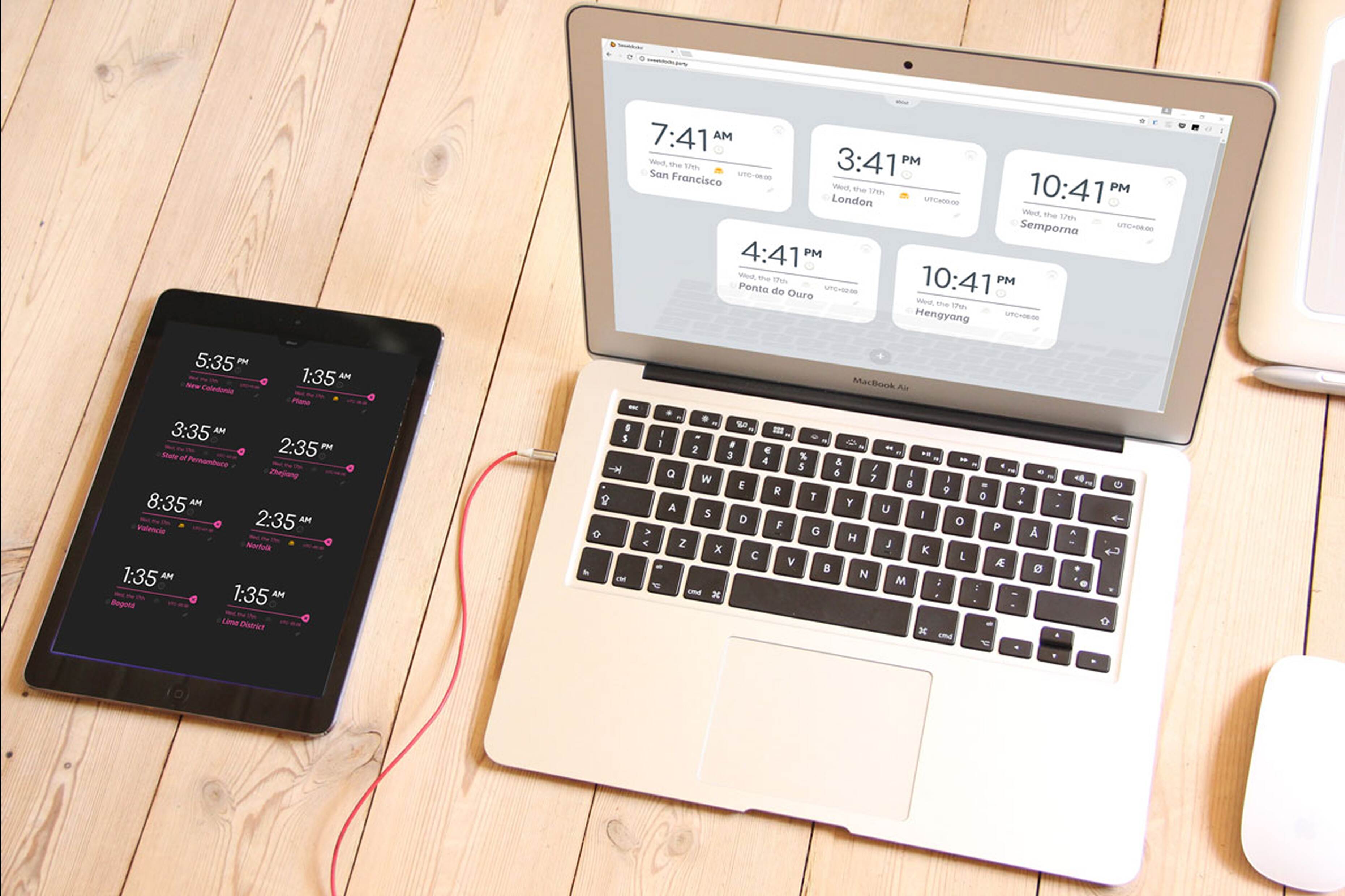 The sweetclocks interface was a success because the design happened during production, leading to the rapid development of a fun and attractive interface.