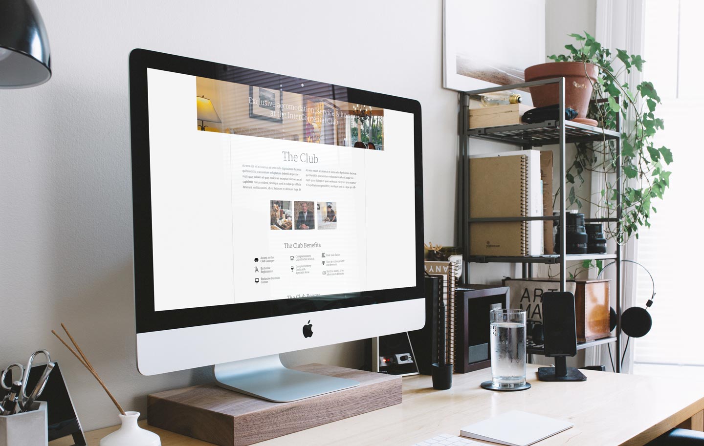 A desktop mockup of the Intercontinental San Juan hotel website design.